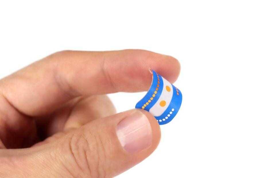 Маленький лента синий и оранжевый дизайн MicroLED