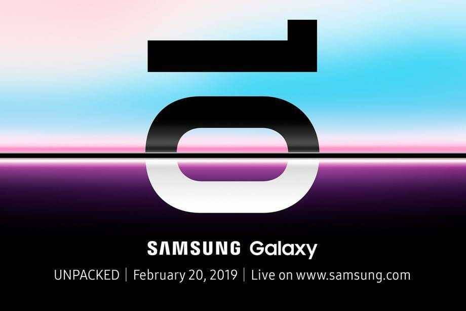 Samsung Galaxy S10 анонсируют 20 февраля 4 Объявление Samsung Galaxy S10 с логотипом и датой выхода