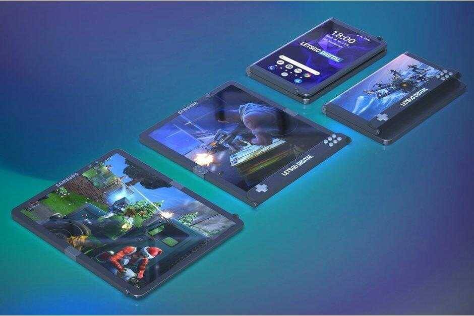 Игровой смартфон Samsung с дисплеями и интерфейсом