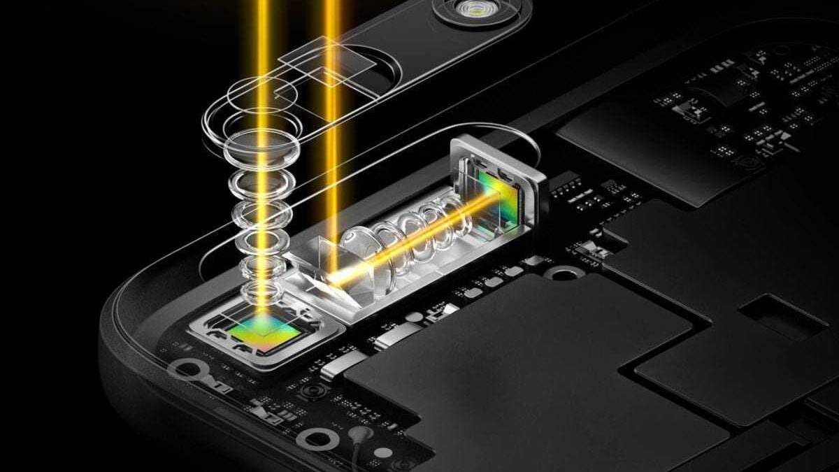 Частичная схема внутренней камеры смартфона Samsung с оптическим зумом