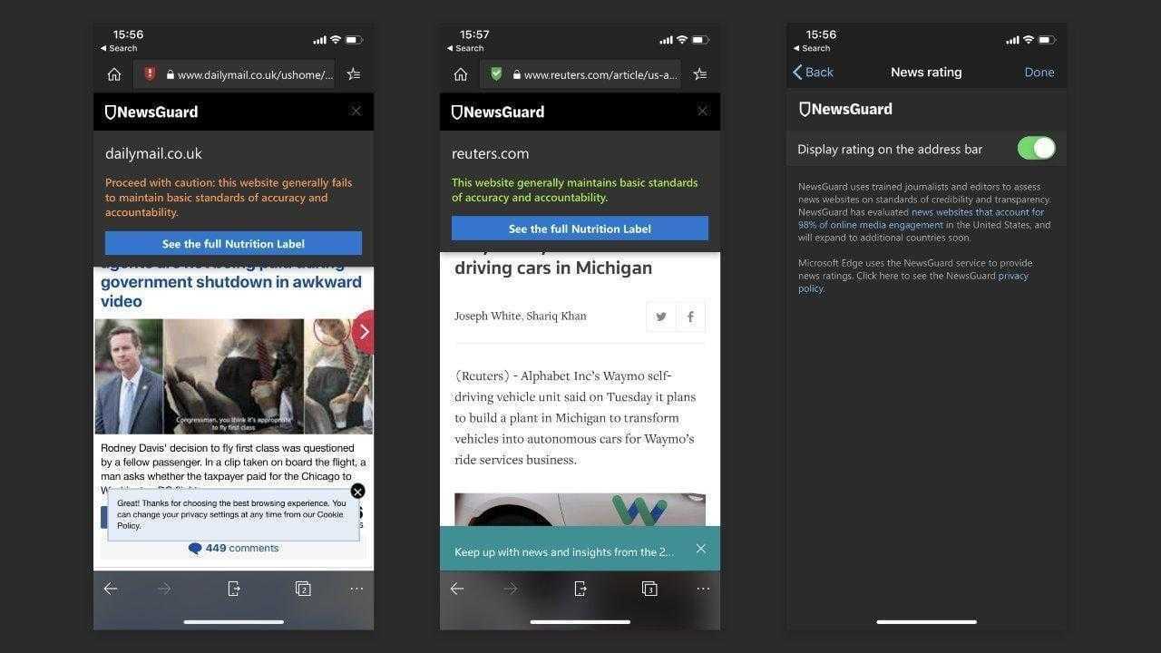 Microsoft борется с фейковыми новостями в браузере Edge 5 edge news