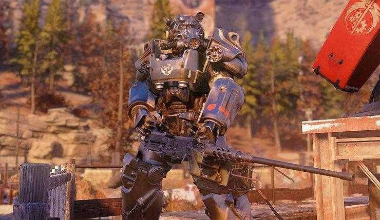 Bethesda добавит полноценный PvP-режим в Fallout 76 3 Строительный костюм Power Armor из игры Fallout 76 вид на заднюю часть