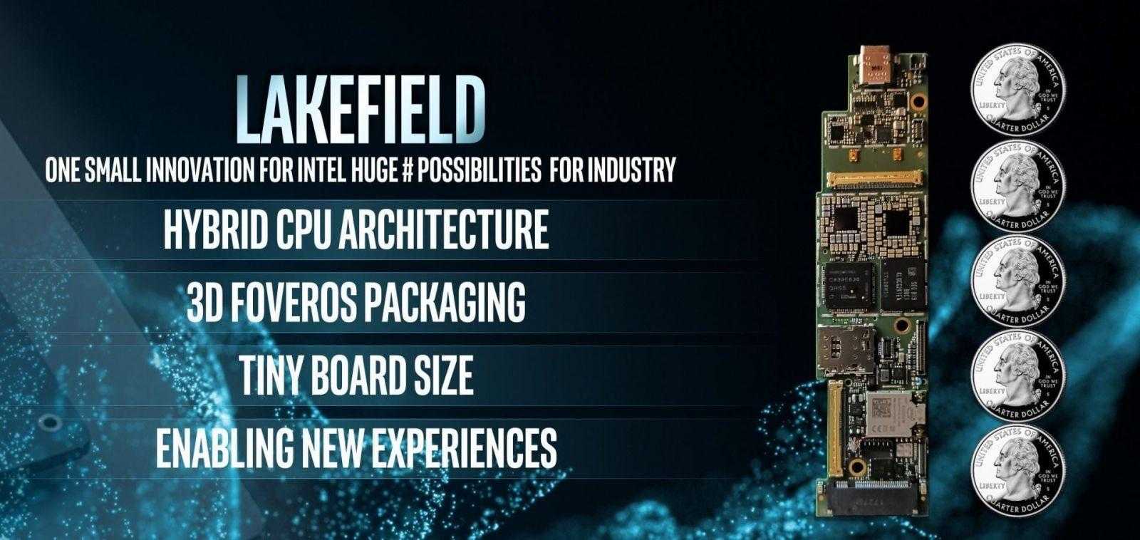 CES 2019. Intel продемонстрировала первый процессор с 3D-архитектурой стека 3 lakefield slide intel quarters ces 2019