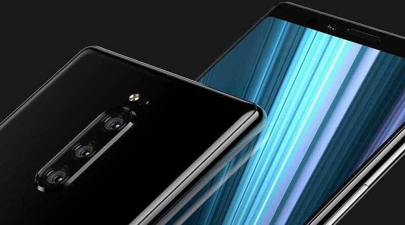 Задняя панель Sony Xperia XZ4 с тремя объективами камеры и вспышкой