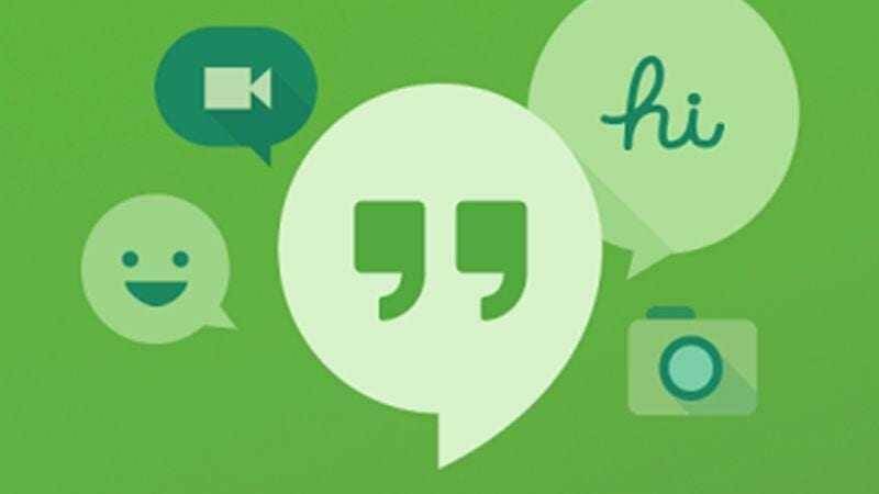Классический Google Hangouts начнет закрываться в октябре 3 Иконки стандартных функций Google Hangouts на зеленом фоне