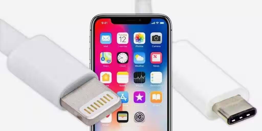 Порт Lightning на новом iPhone 2019 и зарядное устройство USB-C