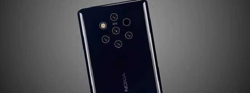Фронтальный и задний камеры Nokia 9 PureView крупным планом