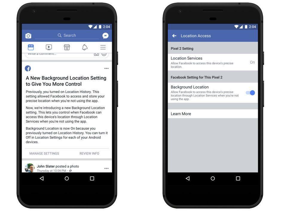 Стала возможна блокировка фонового отслеживания местоположения Facebook 3 location settings android