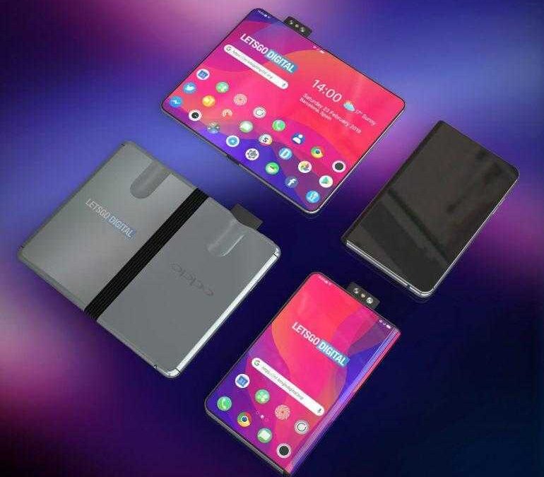 MWC 2019. Складной смартфон Oppo появился на рендерах 8 oppo smartphone met vouwbaar scherm 770x749 1
