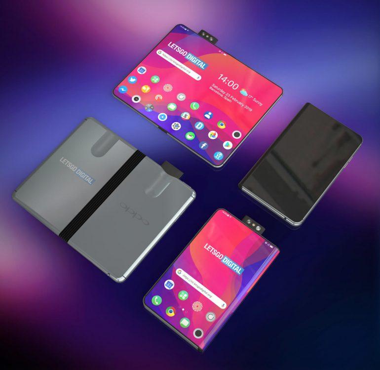 oppo smartphone met vouwbaar scherm
