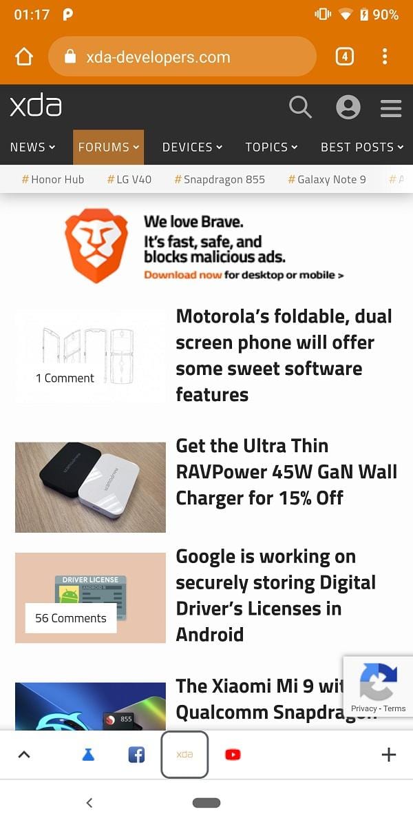google chrome bottom toolbar tabs 1