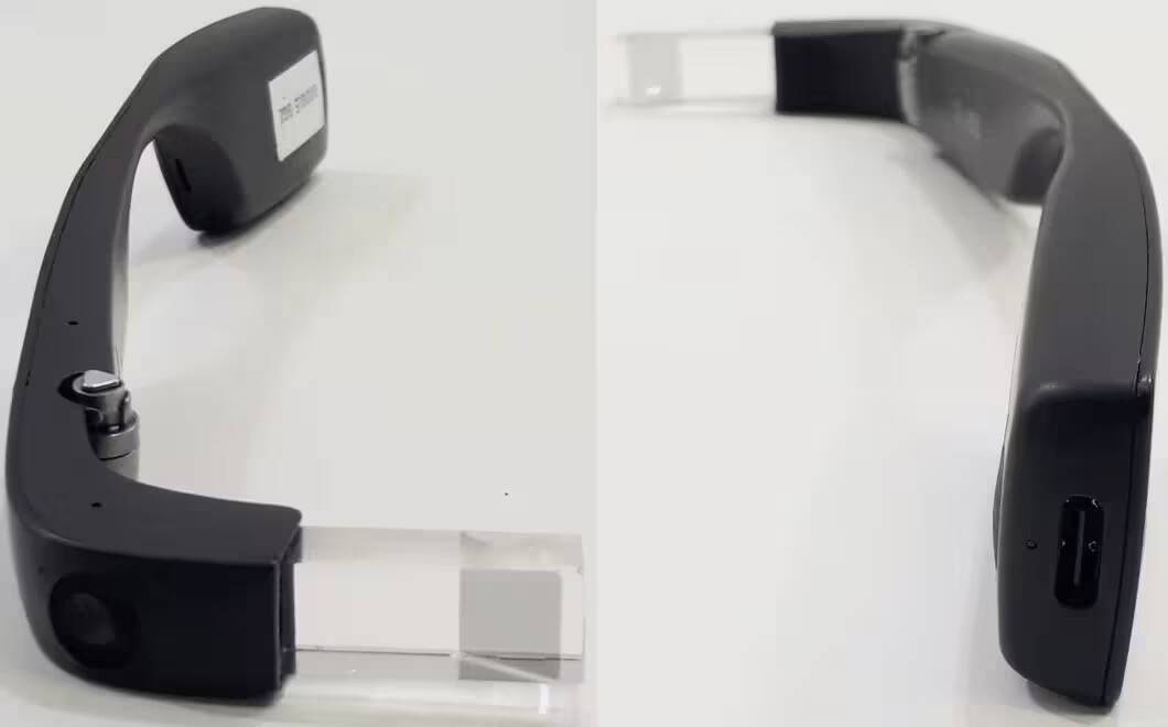Боковой вид Google Glass 2 с USB-C и камерой
