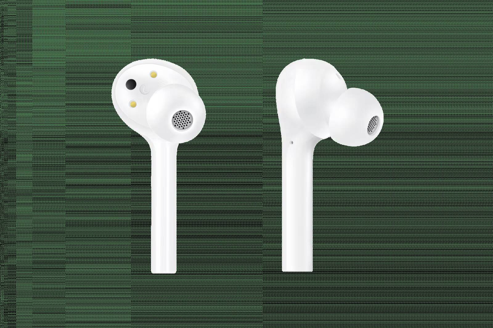 Беспроводные наушники Huawei FreeBuds Lite сбоку и спереди