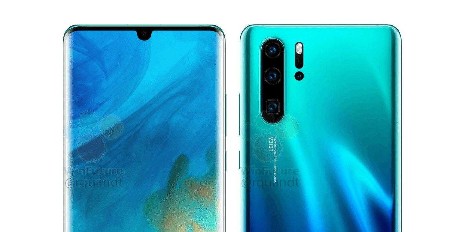У Huawei P30 будет камера с перископическим зеркалом и мощным зумом 4 huawei p30 pro render leak 1