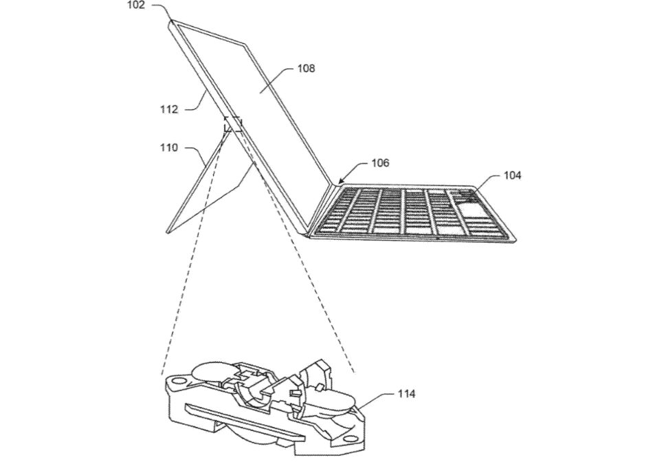 Патент Microsoft показывает улучшение подставки Surface Pro 6 microsoft files a patent for an improved surface pro kickstand