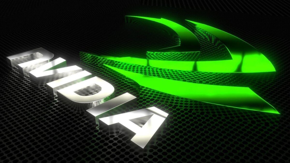 nvidia logo green light