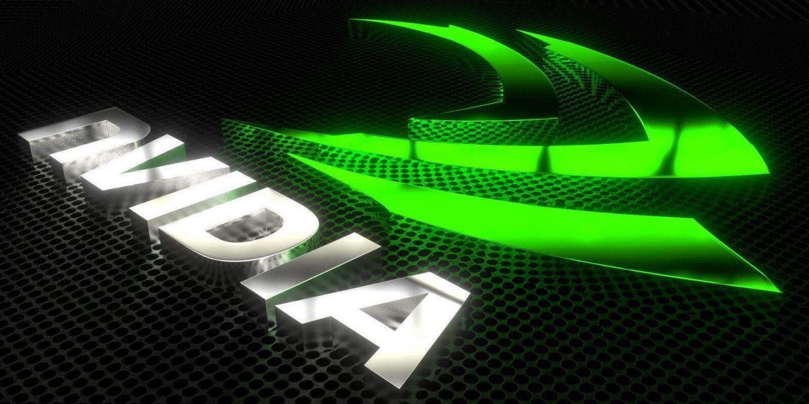 nvidia logo green light