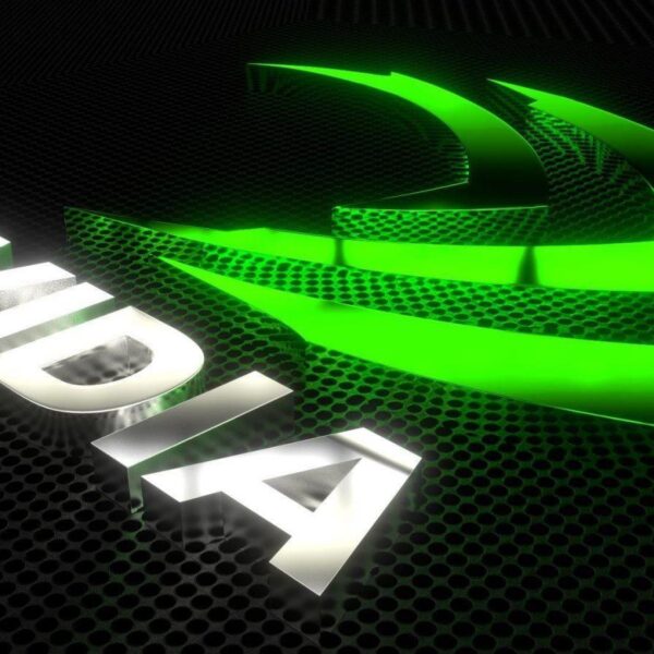 nvidia logo green light