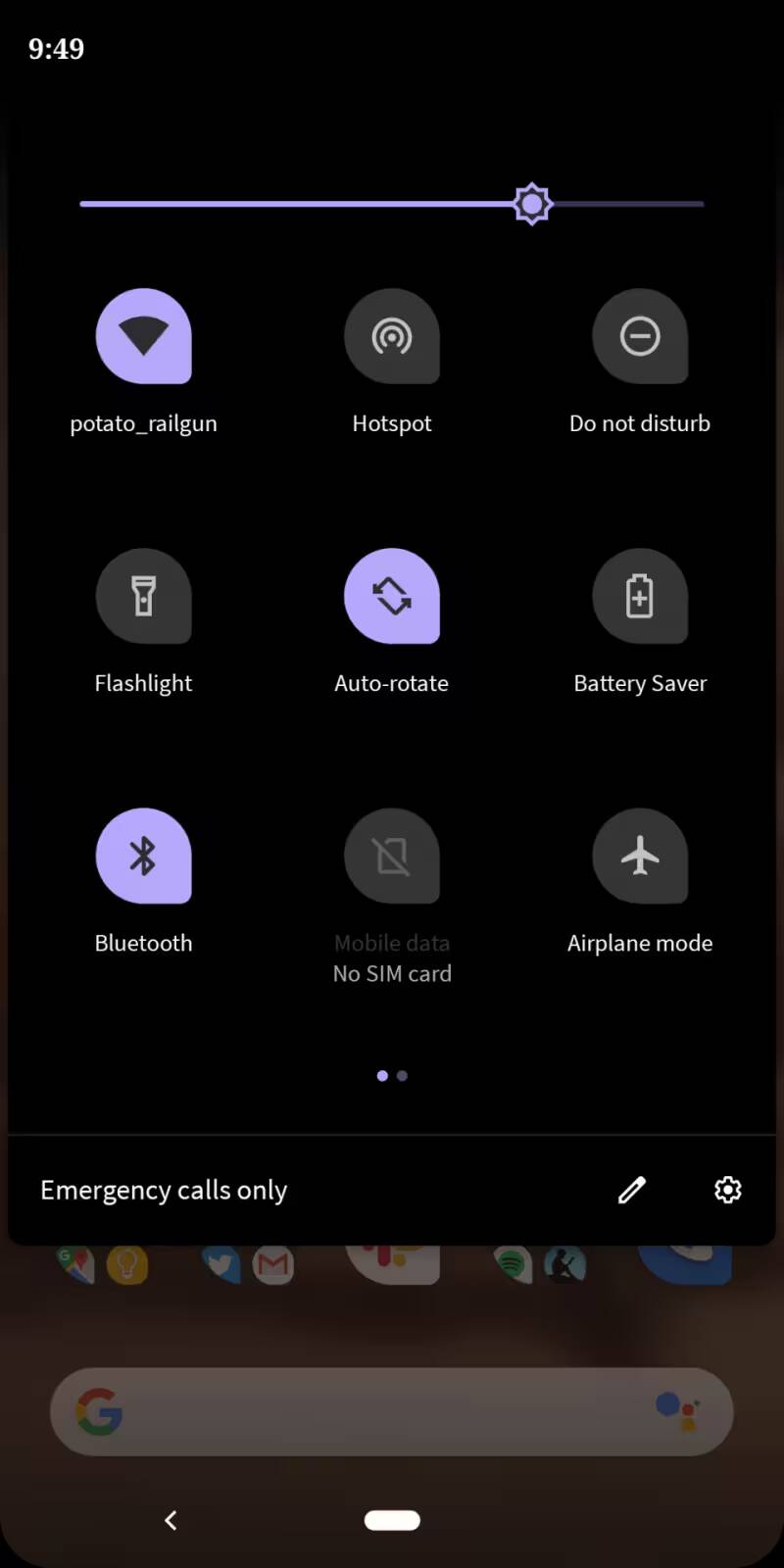 Экран меню с быстрими настройками iPhone 11 Про