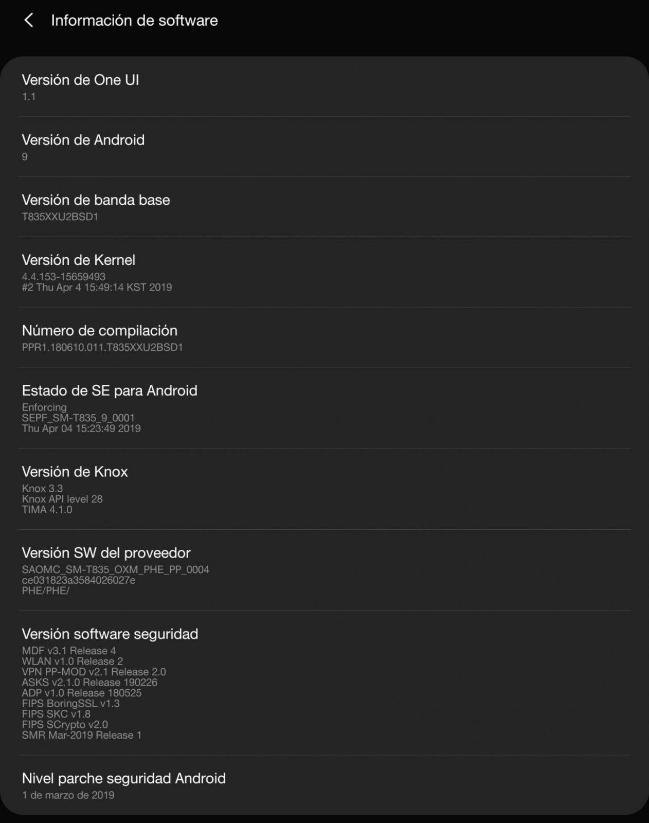 Флагманский планшет Samsung Galaxy Tab S4 обновляется до Android 9.0 Pie 3 screenshot 20190411 201443 settings