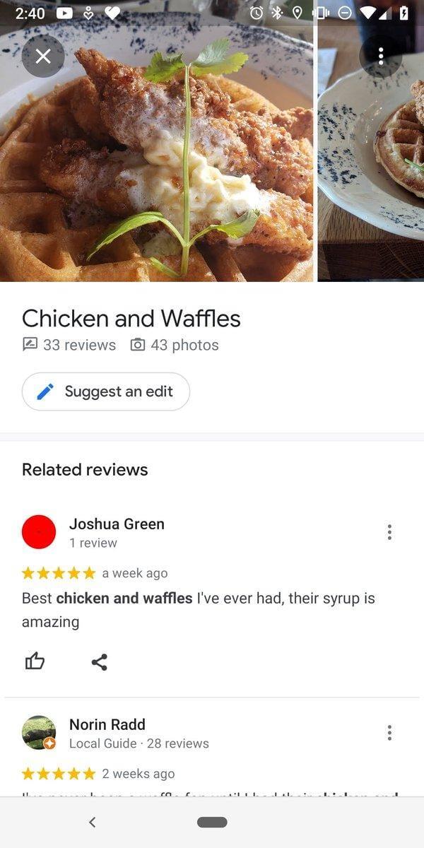 google maps favourite dish 2