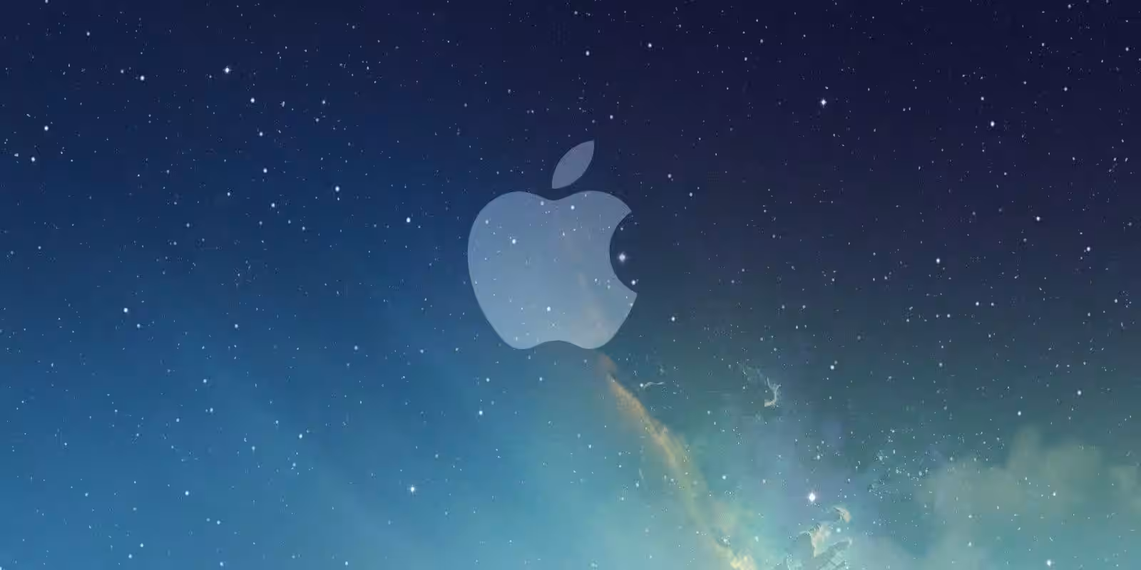 apple logo galaxy wallpaper