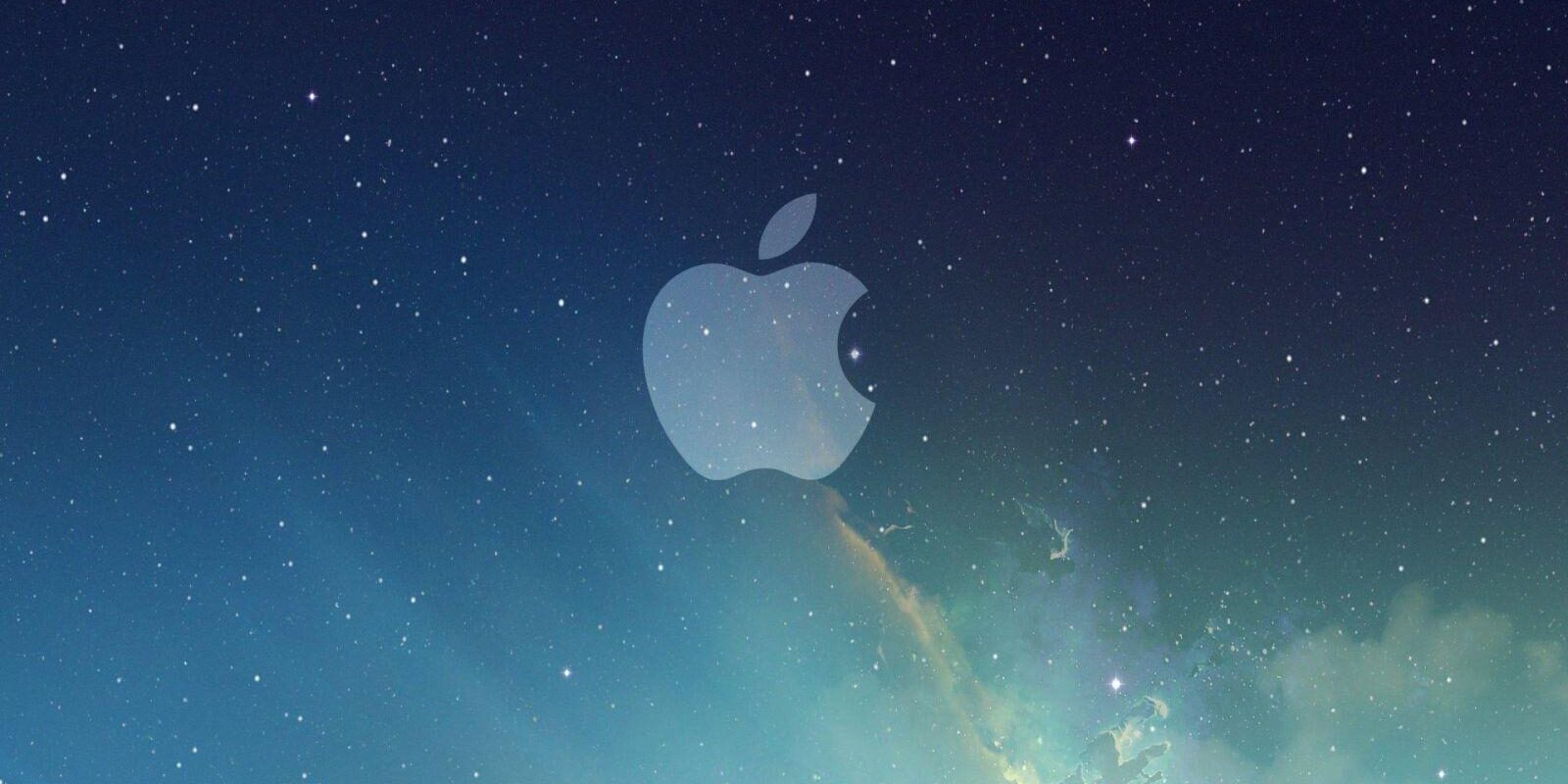 Apple выпускает третью бета-версию iOS 13 3 apple logo galaxy wallpaper