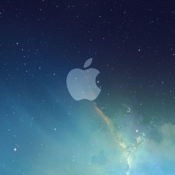 apple logo galaxy wallpaper