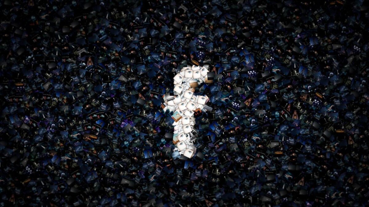 facebook digital art mosaic logo wallpaper
