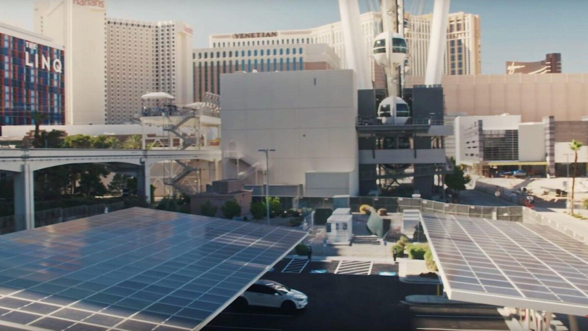 tesla v3 supercharger station las vegas strip