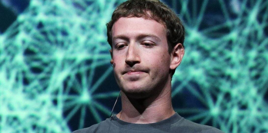 Грустный Марк Цукерберг