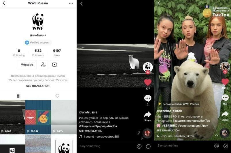 В TikTok запустили новый челлендж WWF #ЗащитникПриродыТикТок 5 tt