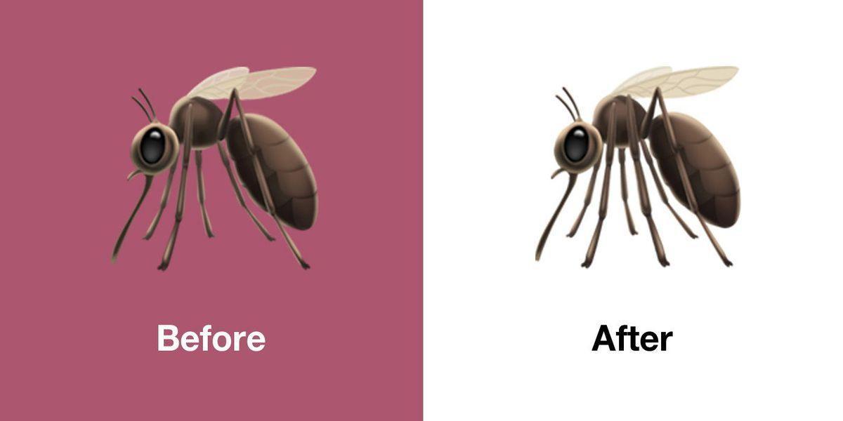 emojipedia apple ios 13.1 emoji changelog comparison mosquito