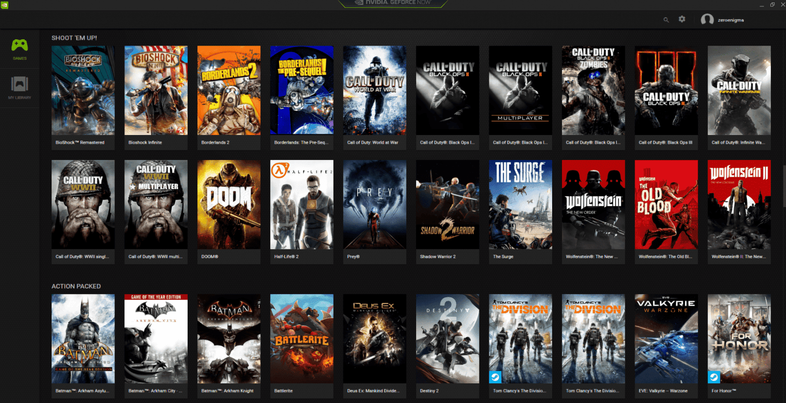 NVIDIA запустила игровой потоковый сервис GeForce Now в России 7 geforce now library