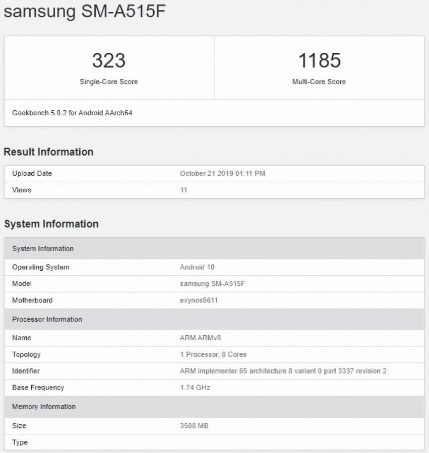 Стали известны характеристики смартфона Samsung Galaxy A51 5 gsmarena 001 9