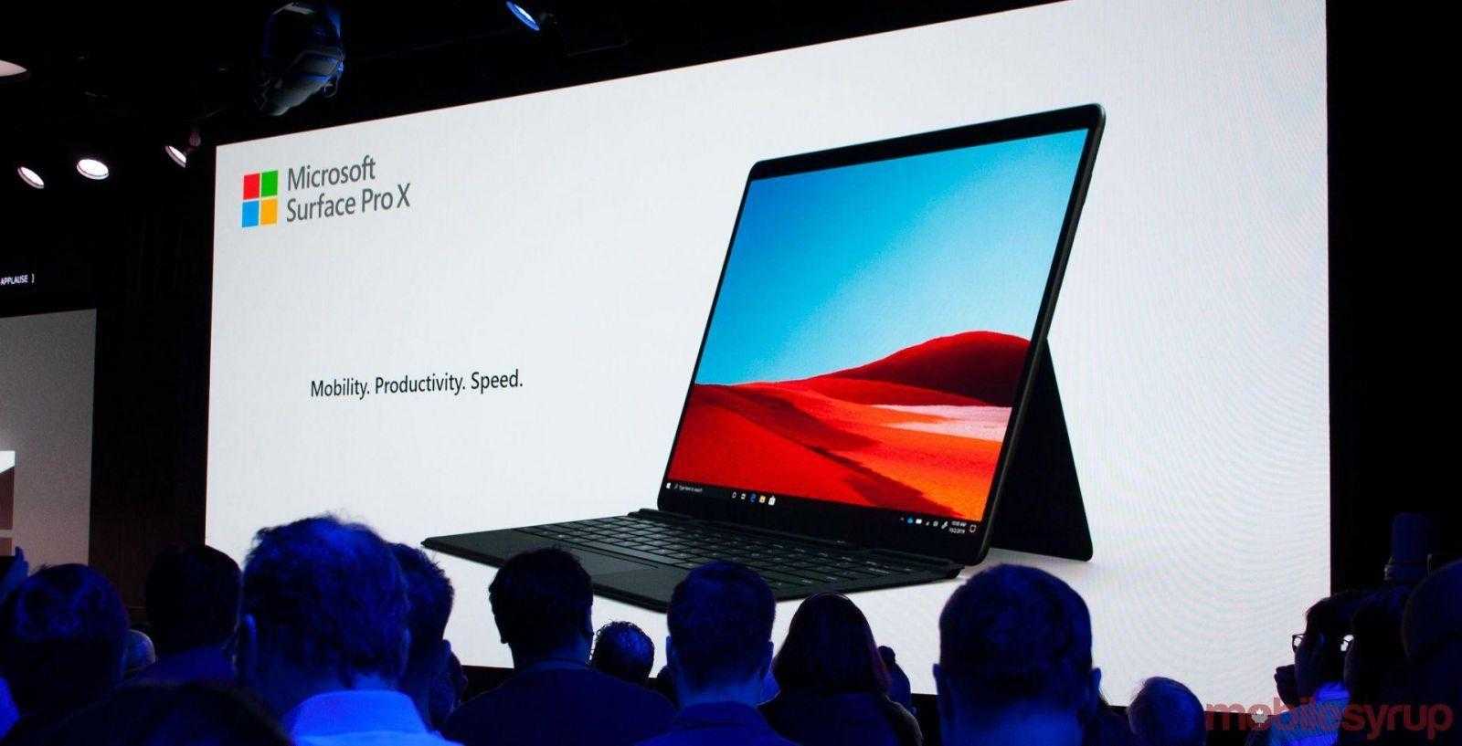 Microsoft выпускает планшет Surface Pro X 7 suface pro x header