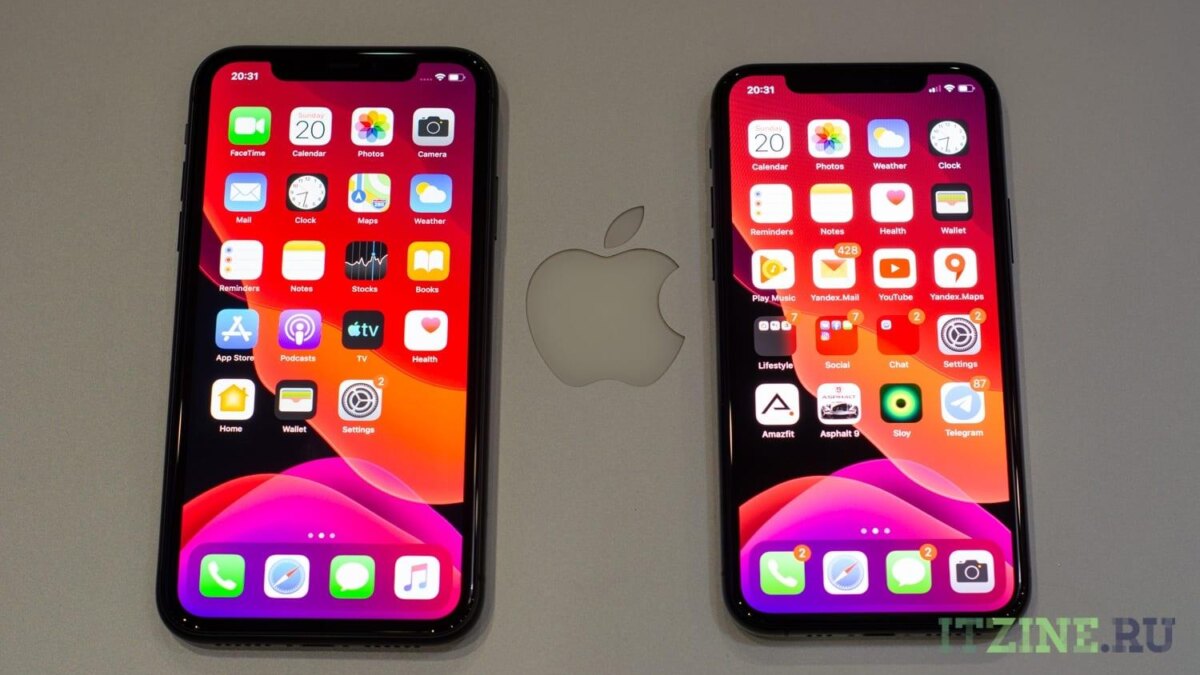 Ещё одна красивая фотография экранов iPhone