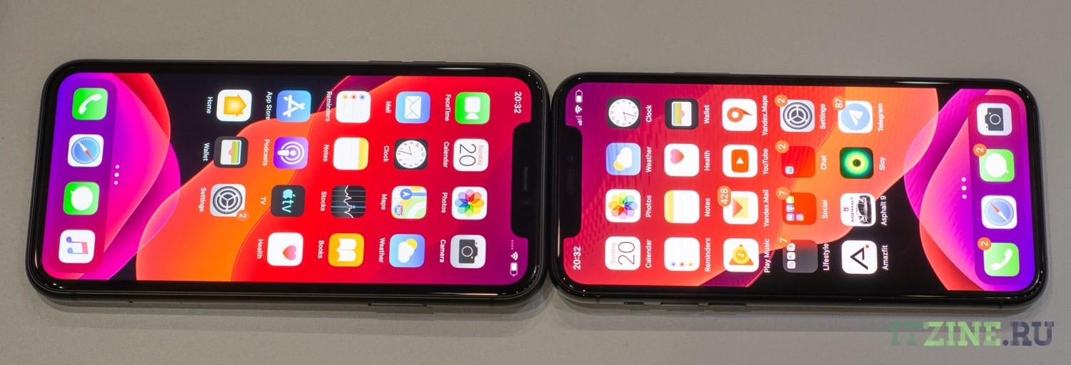 Сравнительный обзор iPhone 11 и iPhone 11 Pro. Какой выбрать? 30 Экраны iPhone 11 и iPhone 11 Pro