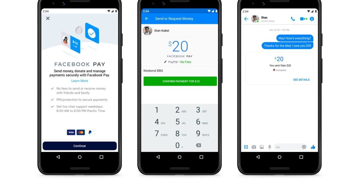 Facebook запустил свою платежную систему для своих соц.сетей и мессенджеров 3 facebookpay