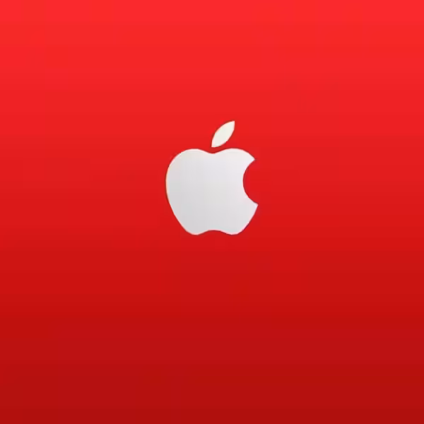 apple logo red background minimalism stylish apple art scaled 1