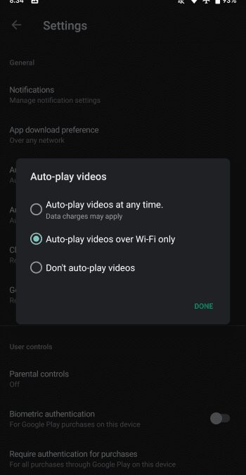 Google Play Store теперь позволяет отключать автозапуск видео 5 play store autoplay off