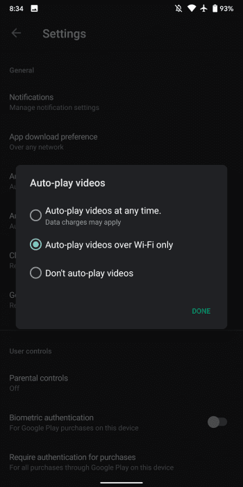play store autoplay off