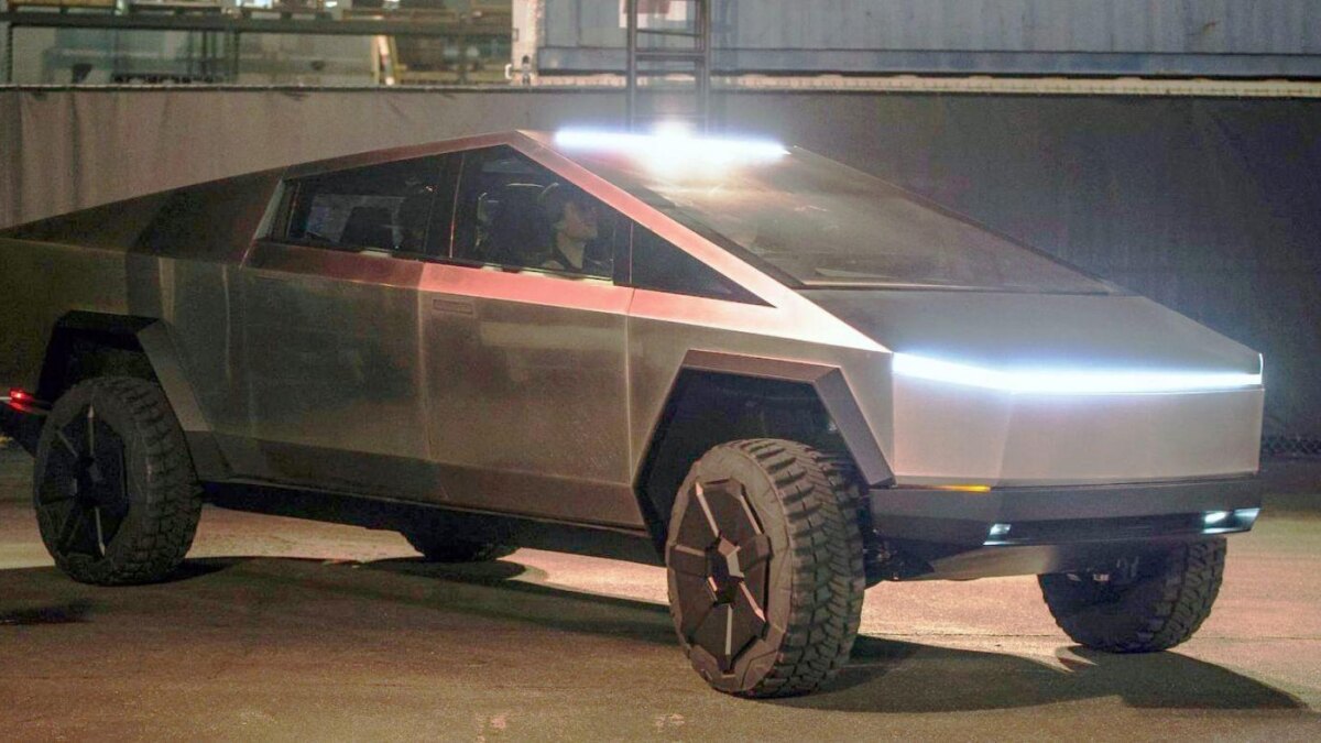 tesla cybertruck outside unveil modified by smnt