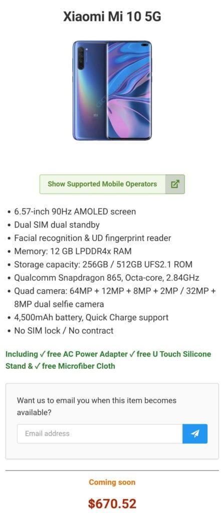 Рассекречены характеристики и цена смартфона Xiaomi Mi10 4 xiaomi mi 10 specs and pricing leak 1 447x1030 1