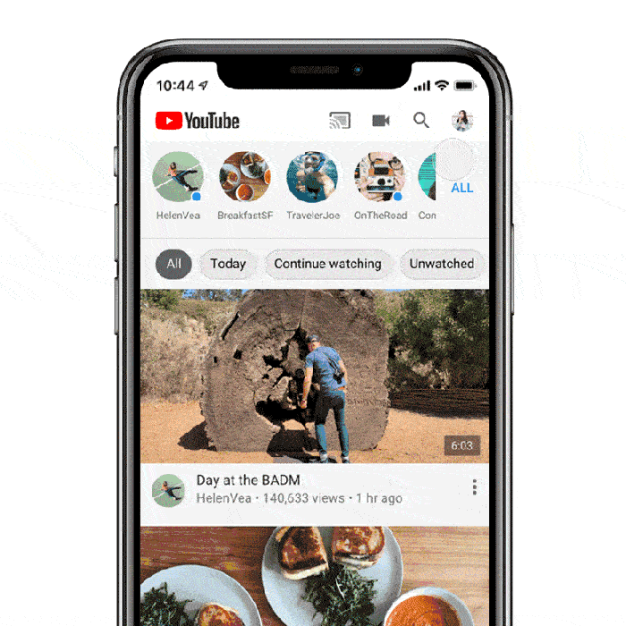 youtube subscriptions filters
