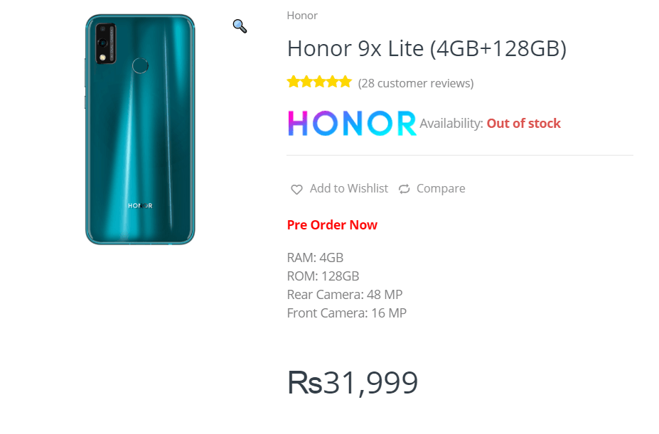 Характеристики и цена смартфона Honor 9X Lite утекли в Сеть до анонса 5 Предварительный заказ Honor 9X Lite b
