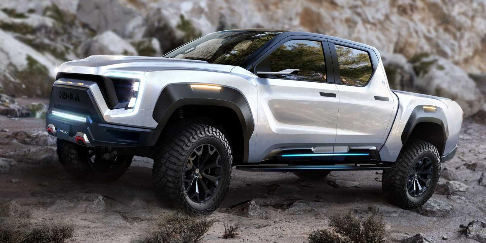 Компания Nikola Corporation представила конкурента Tesla Cybertruck 1 nikola badger electric pickup truck