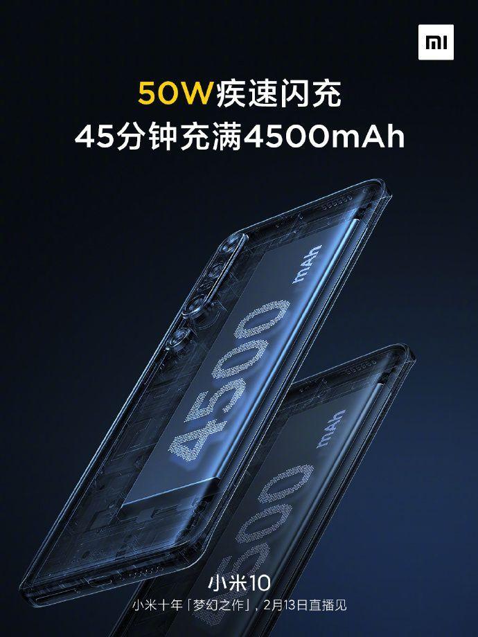 xiaomi mi 10 battery