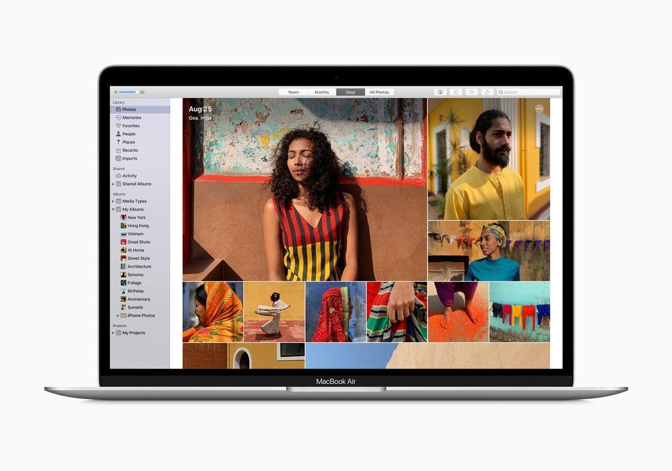 apple new macbook air storage photo screen 03182020