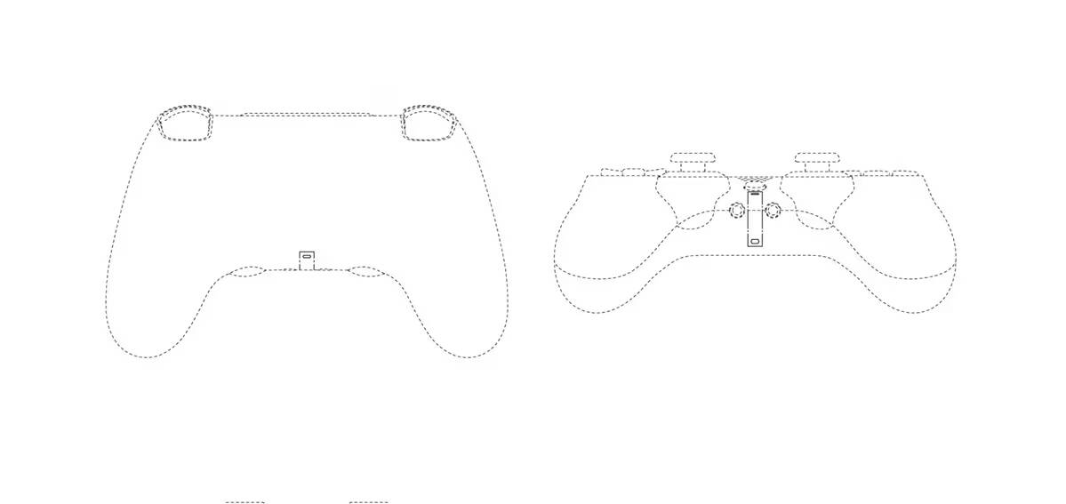 Контроллер PlayStation 5 с передней и задней стороны